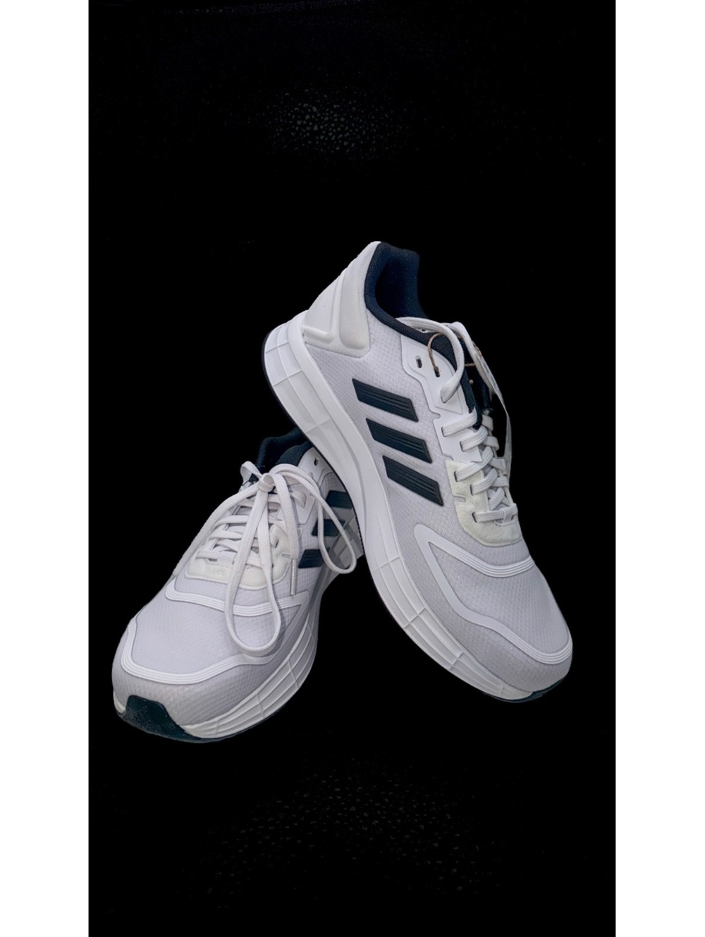 Adidas Men's White and Navy Running Shoes Size 10